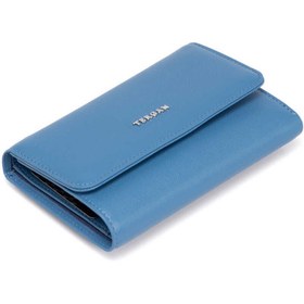 Resim Mavi Deri Kadın Cüzdan - S1CB00005730-K3A 