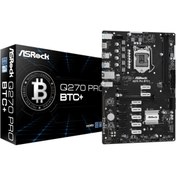 Resim ASROCK Q270 Pro Btc+ 1 Pcıe 3.0 X16 12 Pcıe 3.0 X1 Ddr4 1151pin Mining Anakart 