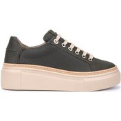 Resim Tamer Tanca Kadın Hakiki Deri Haki Sneakers & Spor Ayakkabı 1116 5022-09 Bn Ayk Sk25-26 Hakı Fltr Haki 