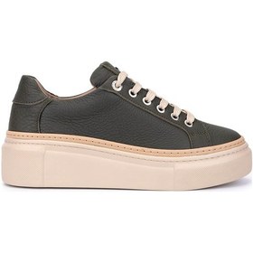 Resim Tamer Tanca Kadın Hakiki Deri Haki Sneakers & Spor Ayakkabı 1116 5022-09 Bn Ayk Sk25-26 Hakı Fltr Haki 