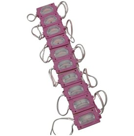 Resim 12 Volt 1.2 Watt Dar Açılı Tek Lensli Pembe Led Modül Ip65 10 Adet Modül 