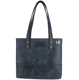 Resim Twingold İsme Özel Tote Bag El Omuz Çantası - %100 Rainbow Deri - Ac03003 - Lacivert Lacivert 