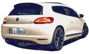 Resim Volkswagen Scirocco (2009-2014) Arka Tampon Eki - Difüzör (Plastik) 