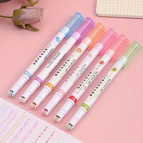 Resim 6'lı/3'lü Paket Çok Amaçlı Çiçek Desenli Vurgulayıcılar, Dalgalı Çiçekli Tasarımlı Hızlı Kuruyan Eskiz Kalemleri, Not Alma ve Boyama İçin Uygun, El Yapımı Çizgi İşaretleme Okul Malzemeleri, Şükran Günü Doğum Günü Hediyesi, 14 Yaş ve Üzeri İçin İdeal 