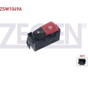 Resim Renault Megane Iıı-scenıc Iıı 2008-2015 Kapı Kilit Ve Flaşör Anahtarı 6 Pin Kırmızı Işık 252100004r 