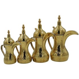 Resim Dövme El Yapımı 4'lü Mırra Cezve Seti 