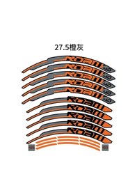 Resim 27.5turuncu Gri-29macenta Gri-dağ Bisikleti Roam 40 Çark Seti Sticker Mtb Bisiklet Çıkartmaları 27.5 İnç Ve 29 İnç Jant Çıkartmaları Gri 