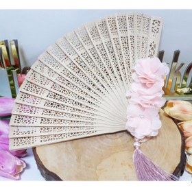 Resim Lazer Çiçek Süslü Yelpaze Bebek Şekeri(30 Adet) 