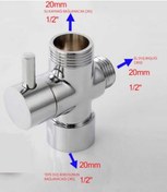 Resim Euromix Duş Yönlendirici 1/2 - 1/2 - 1/2 Somunlu 