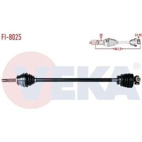 Resim Veka-Fi8025 Komple Aks Sag Ön Fiat Uno 70 1.4I Uzunluk 861,5 Mm 1 515299919 