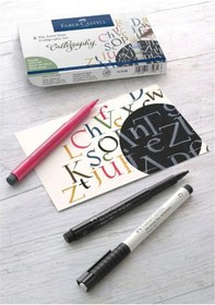 Resim Faber-Castell Pitt Artist Pen Kaligrafi Seti 8'li,Profesyonel Kaligrafi ve El Yazısı İçin Özel Tasarım 