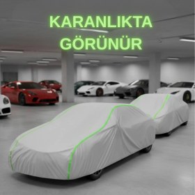Resim Dokaca Neo Gri Neon Fitilli Volvo S60 2013 - 2018 Uyumlu Oto Branda Araba Brandası Koruma Örtüsü 