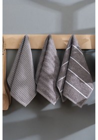 Resim Elart Sophia Mutfak Havlusu 6 Adet 45x30 Cm Antrasit Antrasit 