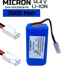 Resim Micron Xiaomi Mi Vacuum Mop 2in1 Essential Batarya (MJSTG1) 14.4v 2600mah Robot Süpürge Batarya Değişimi 