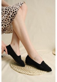 Resim Sedef 259 Kadın Makrome Örgü Babet Sıyah Siyah 