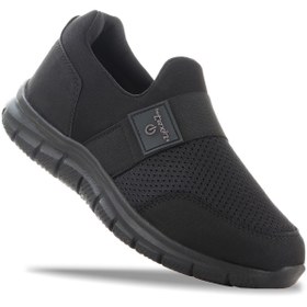 Resim Vojo Siyah Sneaker Bağcıksız Erkek Spor Ayakkabı 