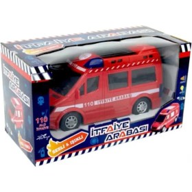 Resim Berat Toys Berattoys 20 cm Pilli Itfaye Türkçe Sesli 3D Işıklı Itfaye Yerde Gezen Oyuncak Itfaye Pilli Araba 