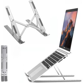 Resim Teknocan Taşınabilir Laptop Stant Bilgisayar Stant Notebook Stant Tüm Laptoplarla Uyumlu Bilgisayar Standı Taşınabilir Metal Kaymaz Stant Dizüstü Bilgisayar Stantları Stantı 