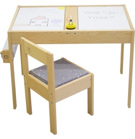 Resim Masal Oyuncak Duyu Aktivite Masası yaz sil yüzey Sandalyeli 