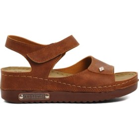 Resim Aryan Ayakmod 07-109 Rr Taba Kadın Dolgu Topuk Sandalet 