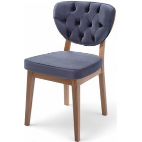 Resim Boston Sandalye - Babyface Antrasit - Kahve Gürgen Iskelet 