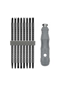 Resim Suofeng 17 Parça Çelik Tornavida Seti - Uzatılabilir Arayüzlü Ev Tamiri Aletleri - Çapraz, Yuvarlak, Üçgen Uçlar 