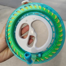 Resim 1 adet Dayanıklı ABS Uçurtma Teli Tekerleği, Canlı Mavi Renkli Sarı & Yeşil Vurgularla - Kullanımı Kolay, Çocuk Dostu Tasarım, Dış Mekan Eğlencesi İçin Uçurtma Aksesuarları 