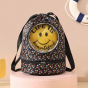 Resim Travel Karikatür Yüzme Çantası Büyük Kapasiteli Kuru ve Islak Ayırma Çantası Çok Fonksiyonlu Su Geçirmez Banyo Çantası Seyahat Spor Saklama Çantası (Yurt Dışından) 