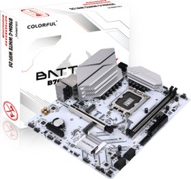 Resim Colorful BATTLE-AX B760M-G Beyaz WIFI DDR5 7600MHz mATX Gaming (Oyuncu) Anakart 
