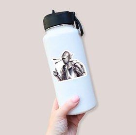 Resim (3 Adet) Ok Şövalyesi Zırh Çıkartması - Komik Aptal Şövalye - Mizahi Ortaçağ Çıkartması - Ok Çıkartması - Fantezi - Çıkartma 3 İnç Dizüstü Bilgisayar Su Şişeleri Telefon için 