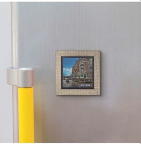 Resim Amsterdam Görseli Baskılı Mdf Magnet 7x7 15 