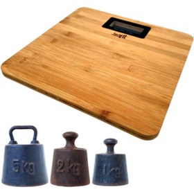 Resim Epilons Techfit Bambu Banyo Baskülü Yüksek Hassasiyetli Darbelere Dijital Dayanıklı Terazi Tf 1065 Max 180kg 