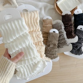 Resim 4'lü Paket Dikey Çorap Kılıfları Kadınlar İçin, Sonbahar ve Kış Stili, Çift İğne Kore Modası Diz Üstü Çoraplar, JK Uzun Tüp Çoraplar, Çok Yönlü Japon Tarzı Baldır Örtüleri 