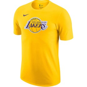 Resim Los Angeles Lakers Essential NBA Erkek Sarı Basketbol T-Shirt FJ0243-728 
