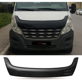 Resim MKG Renault Master 2010-2014 Ön Kaput Koruyucu Rüzgarlığı Piano Black 3.2 Mm Kalın Plastik 