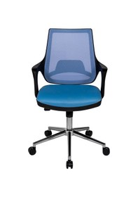 Resim Ofisbazaar Buya Fileli Çalışma Koltuğu Ergonomik Şef Ve Toplantı Koltuğu Açık Mavi Mavi 