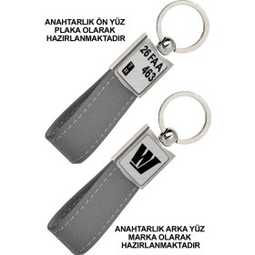 Resim Promosyon Denizi Ön Yüz Haojue Logolu Arka Yüz Plakanıza Özel Gri Anahtarlık 