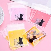 Resim 100 Adet 7x7+3cm Şeffaf OPP Plastik Kendinden Yapışkanlı Kedi ve Kalp Desenli Poşetler - Çok Renkli Takı Saklama, El İşi Malzemeleri, DIY Hediye Paketleme, Aksesuar Ambalajı, Dekoratif Çantalar, Hafif Torbalar, Küçük İşletme Sahipleri İçin 