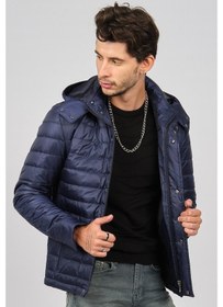 Resim Daynax Erkek Kapüşonlu Mont 4927100 Indigo-Indigo İndigo 
