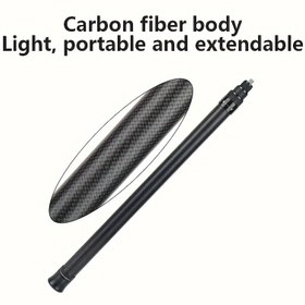Resim Insta360 X-Serisi Uyumlu Karbon Fiber Uzatma Çubuğu 59.06 inç - Hafif, Taşınabilir, Aksiyon Kameraları için 1/4 İnç Vida ile Uzatılabilir Selfie Çubuğu, Spor Kameraları için Çok İşlevli Fotoğrafçılık Aksesuarı 