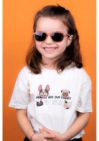 Resim Yeni-unisex 5-9 Yaş Polarize Pembe Çocuk Güneş Gözlüğü Pembe 