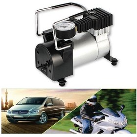 Resim Araba Oto Araç Lastik Şişirme Pompası Hava Kompresörü 