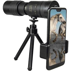 Resim Monoküler Teleskop Akıllı Telefon Zoom Hd İçin Uzun Mesafe Teleskop, Akıllı Telefon Adaptörü Ve Tripod İle Açık Hava Aktiviteleri Kampı İçin 