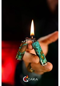 Resim Caka Lighter Odkka Turquiose Benzinli Çakmak - Ckl-071 