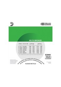 Resim D'addario Ez890 Takım Tel Akustik Gitar Teli 009-045 