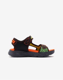 Resim Skechers S-lights: Creature-splash Büyük Erkek Çocuk Siyah Işıklı Sandalet 400614l Bkor Siyah 