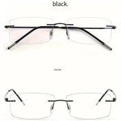 Resim Willowhaven Ultra Hafif Süper Esnek Titanyum Çerçevesiz Gözlük Katlanabilir Siyah Çerçeve 12+ 