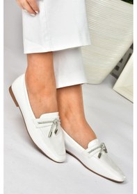 Resim Beyaz Taşlı Günlük Kadın Babet P820840009 Beyaz 