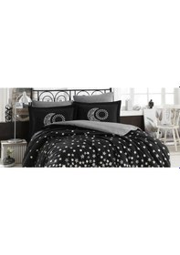 Resim Hobby Çift Kişilik Poplin Nevresim Stars Siyah 