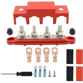 Resim Sones Cp-4016 M10+m8 Terminalli Güç Dağıtım Bloğu Terminal Saplamaları Kırmızı 